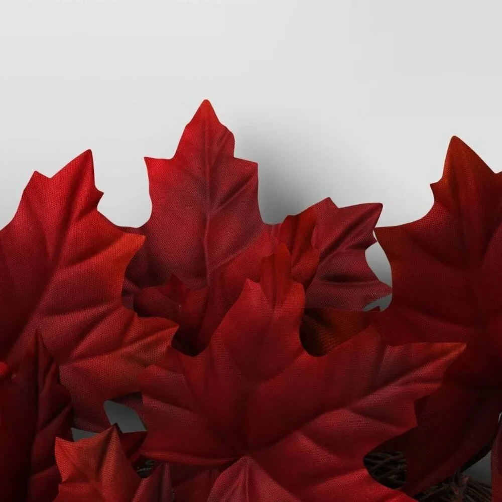 Threshold Mini Maple Leaf Wreath Red -Target Fall Autumn Harvest Halloween Decor